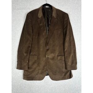 Jos Bank Corduroy Blazer Mens 43L Brown Sport Coat Jacket Cotton Lyocell Blend